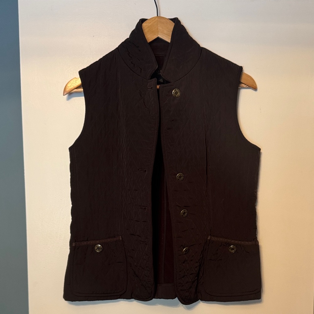 Talbots Women's Brown Quilted Vest